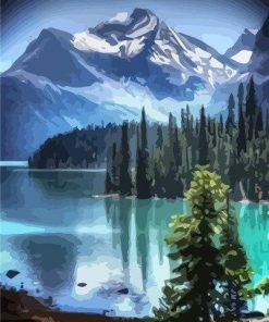 Mount Moran Lake Landscape Paint By Number