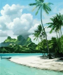 Bora Bora Island Landscape Paint By Number