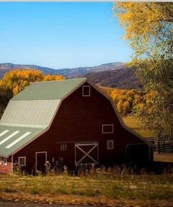 Red Barn Farm Landscape Paint By Number
