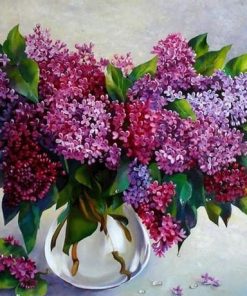 Purple Flowers  Flowers Paint By Number