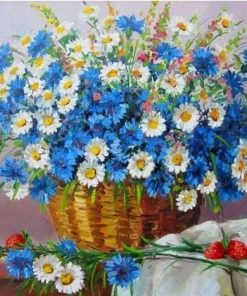 Blue Chamomile Paint By Number