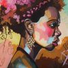 Young African Woman People Paint By Number