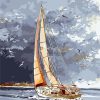 Watercolor Boats Seascape Paint By Number