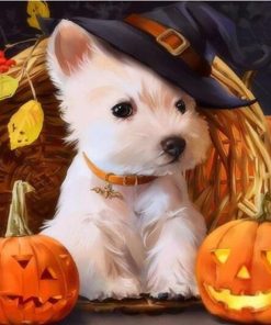 Halloween Dog paint by numbers