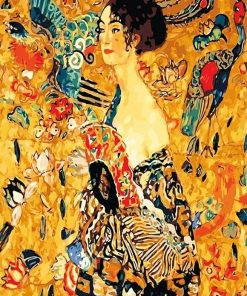 Lady with Fan Gustav Klimt paint by numbers