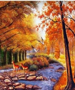 Autumn Tree Forest  Landscape Paint By Number