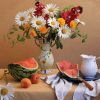 Fruits and Flowers On Table  Flowers Paint By Number