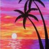 Purple Beach Sunset paint by numbers