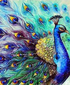 Colorful Peacock - DIY Paint By Numbers - Numeral Paint