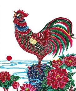 Red Chicken Birds Paint By Number