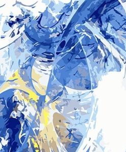 Blue Abstract Scenery Abstract Paint By Number