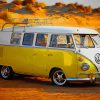 Yellow VW Bus paint by numbers