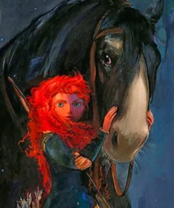 Merida And Black Horse paint by numbers