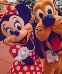 Minnie Mouse And Pluto paint by numbers