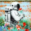 Space Man With Flowers paint by numbers