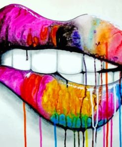 Colorful Lips paint by numbers