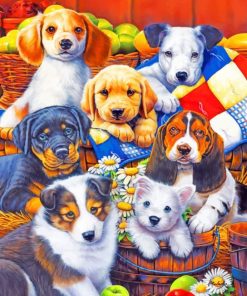 Dogs Family Paint by numbers