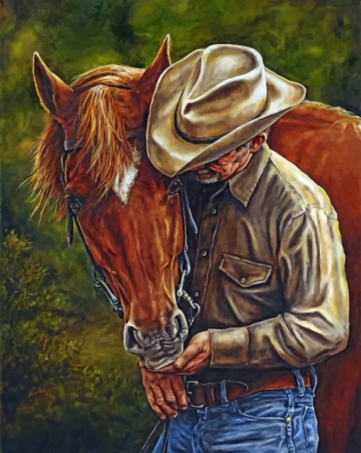 Cowboy And Horse paint by numbers