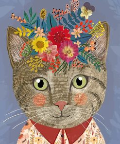 floral-cat-paint-by-numbers