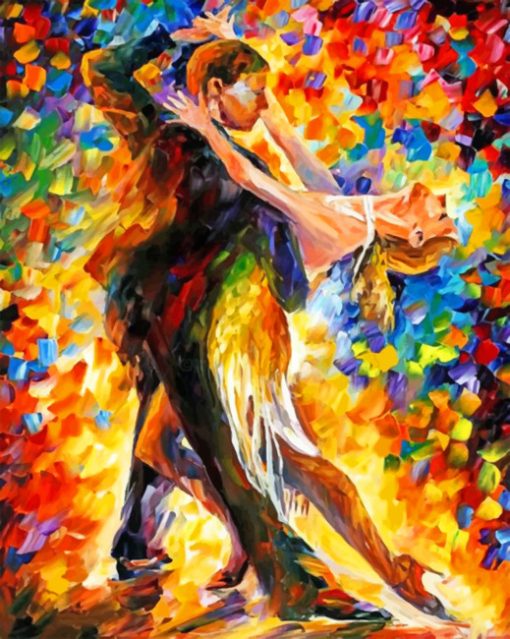 romantic couple dancing paint by numbers