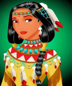 Princess Pocahontas Paint by numbers