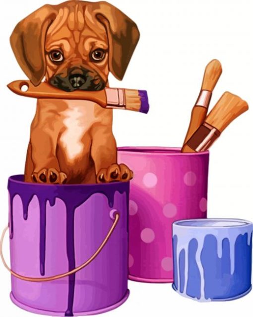 cute-little-puppy-paint-by-numbers