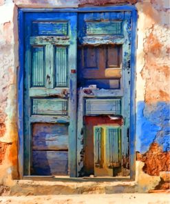 Old Blue Door Paint by numbers