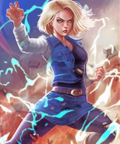 Android 18 Art Paint by numbers