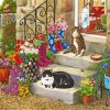 Dogs And Cats In House Paint by numbers