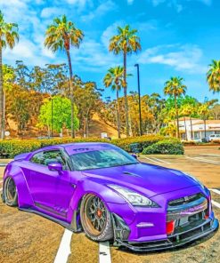 Purple-Nissan-GTR-paint-by-numbers