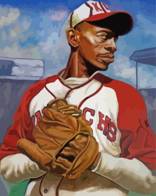 Satchel Paige Baseball Paint by numbers