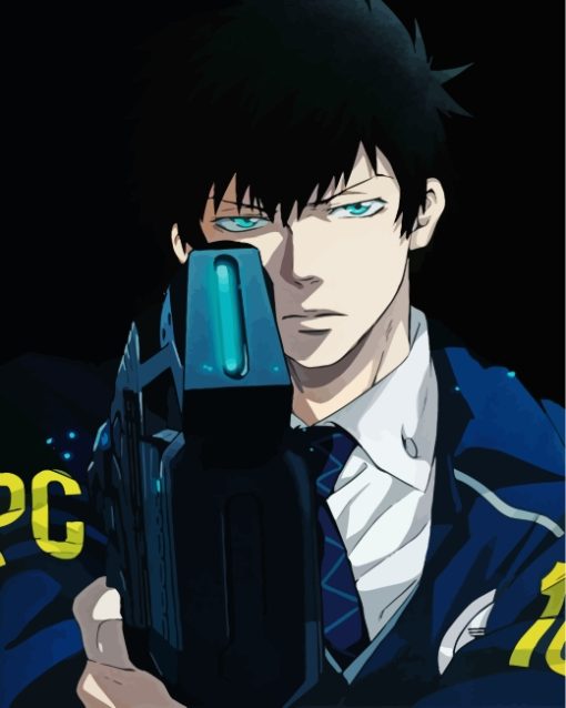 Shinya Kogami Policeman Paint by numbers