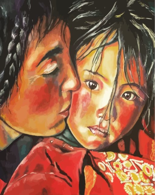 aesthetic-tibetan-woman-and-daughter-paint-by-numbers