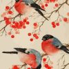 Bullfinch Birds Paint by numbers