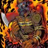 Cool Firefighter Paint by numbers