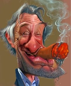 Robert De Niro Caricature Paint by numbers