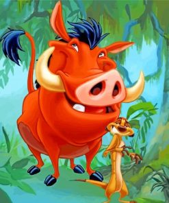 Timon And Pumbaa Paint by numbers