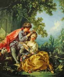 Antique Couple In Forest Paint By Numbers