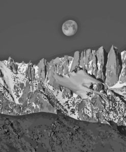 Black And White Mt Whitney Paint By Numbers