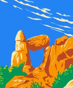 Illustration Big Bend National Park Paint By Numbers