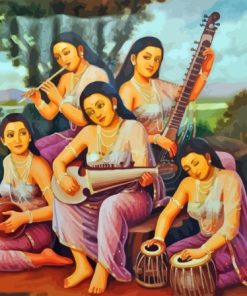 Indian Women Musicians Paint By Numbers