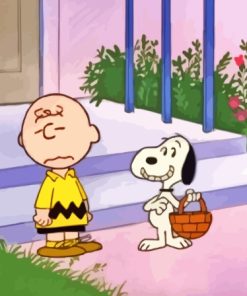 Charlie Brown with Snoppy Puppy Painting By Numbers