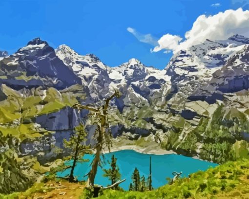 Kandersteg Oeschinensee Lake Paint By Numbers