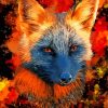 Melanistic Fox Face Art Paint By Numbers