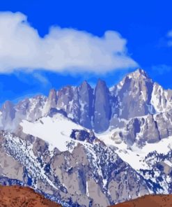 Snow At Mt Whitney California Paint By Numbers