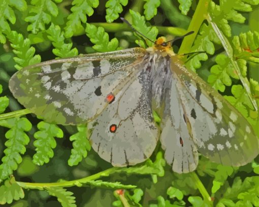 The Clodius Parnassian Butterfly Paint By Numbers