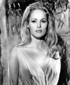 Black And White Ursula Andress Paint By Numbers