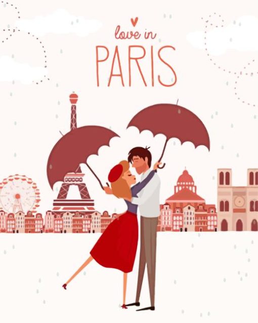 Paris Lovers Poster Paint By Numbers