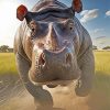 Running Rhinoceros Paint By Numbers