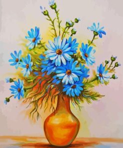 Blue Daisies Paint By Numbers